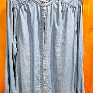 CJ Banks Women's Denim Plus Size Top